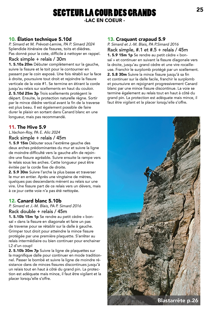 Petite-Nation Climbing Guidebook Page 25
