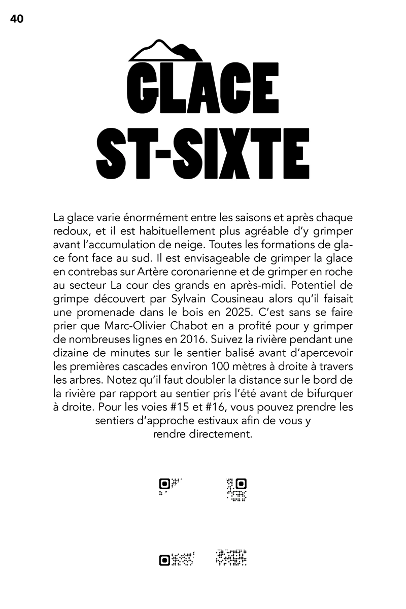 Petite-Nation Climbing Guidebook Pager 40